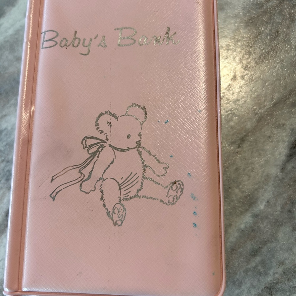 Vintage Piqua National Bank Pink Baby Bank Piqua Ohio